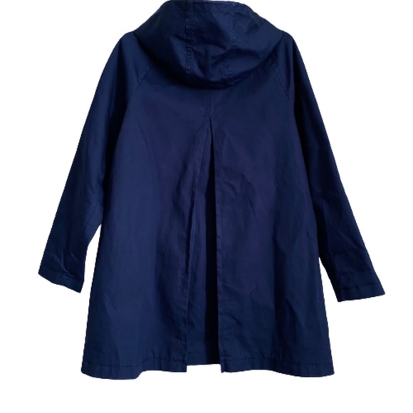 Kate Spade Coat Navy Blue Hood Zipper size Small - Picture 7 of 8